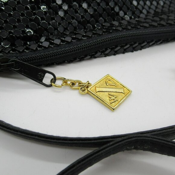 Vintage Whiting & Davis Black Sequin Mesh Crossbody Shoulder Bag With Gold-Tone - Picture 6 of 11